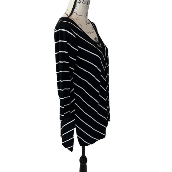 Larry Levine Women's Size Small Striped Shirt - Picture 10 of 10